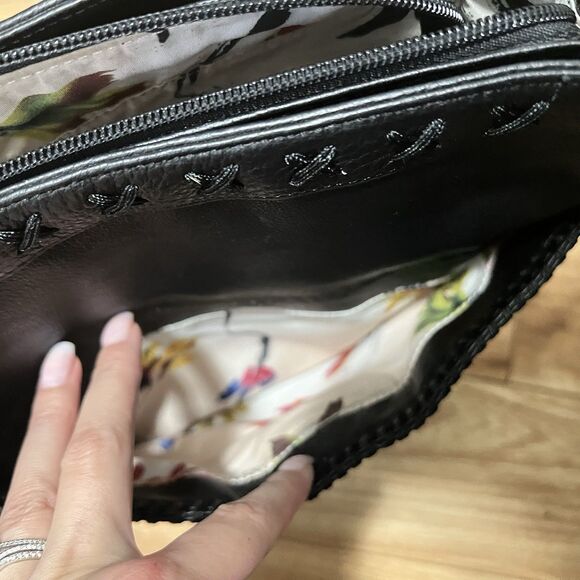 CHI by Falchi Purse Shoulder Bag Black Zebra Animal Print Leather Designer - Picture 10 of 10